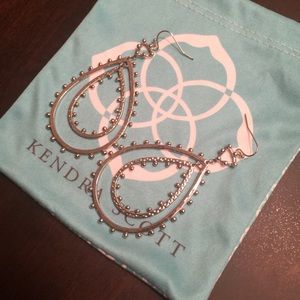 Kendra Scott Silver Tear Drop Earrings