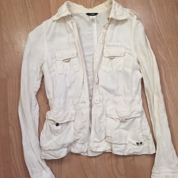 Cream/white j.crew jacket