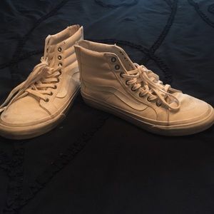 White/Creme high top vans
