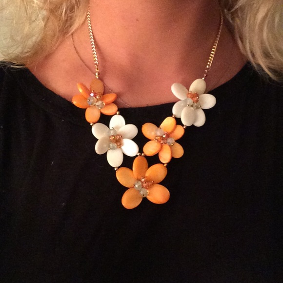 Flower statement necklace