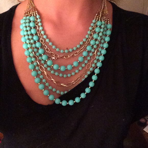 Turquoise & gold necklace