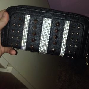 Black studded wallet