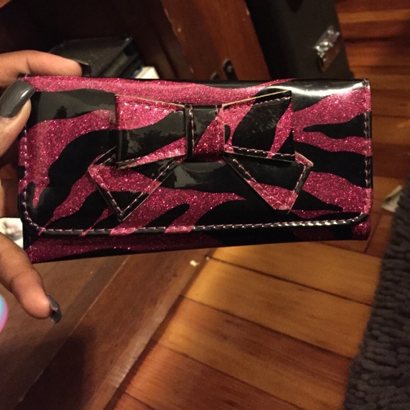pink zebra print wallet