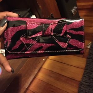 pink zebra print wallet