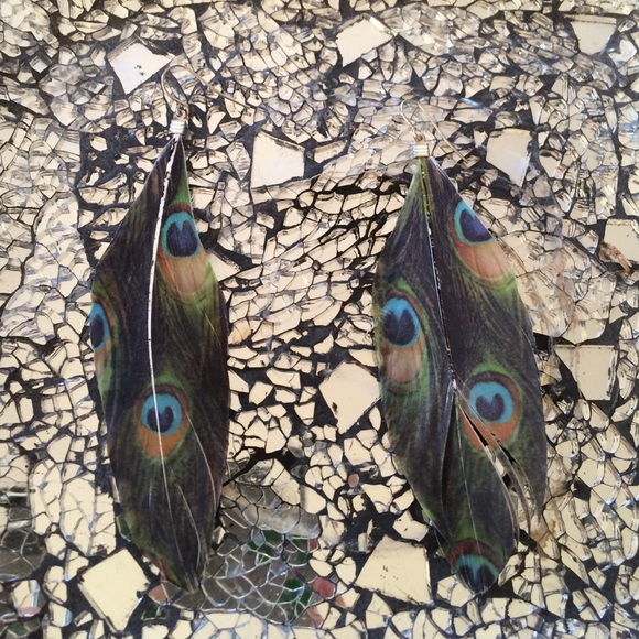 Peacock earrings