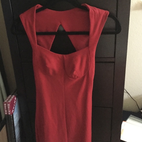 Red cocktail dress