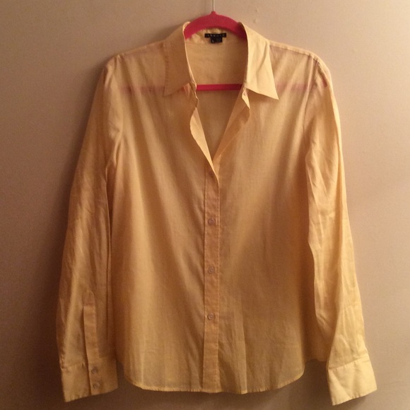 Theory 100% Cotton Semi Sheer Dress Shirt XL EUC