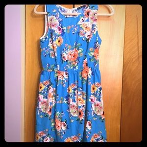 Blue floral dress