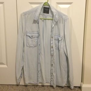 Light blue button up