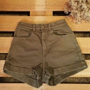 American apparel Army green high waist  short