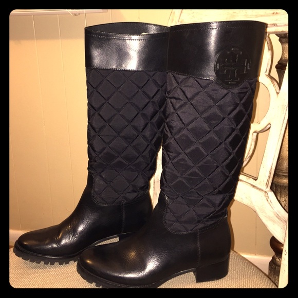 Tory Burch Shoes - Tory Burch Black Quilted Boot!! Size 7! WORN ONCE!
