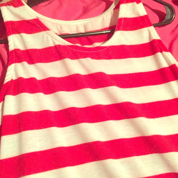 Striped High Low Dress