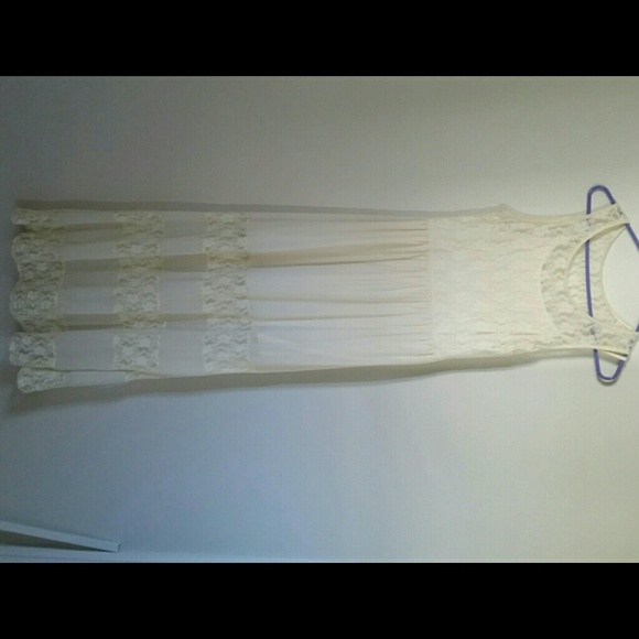 Urban Outfitters Cream/ White Lace Maxi Dress