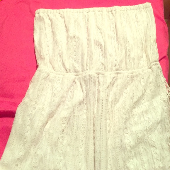 Strapless Lace High Low dress