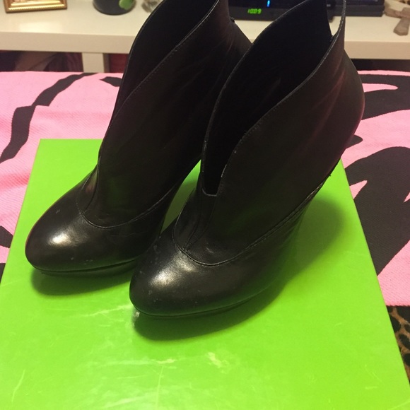 Leather Platform Booties