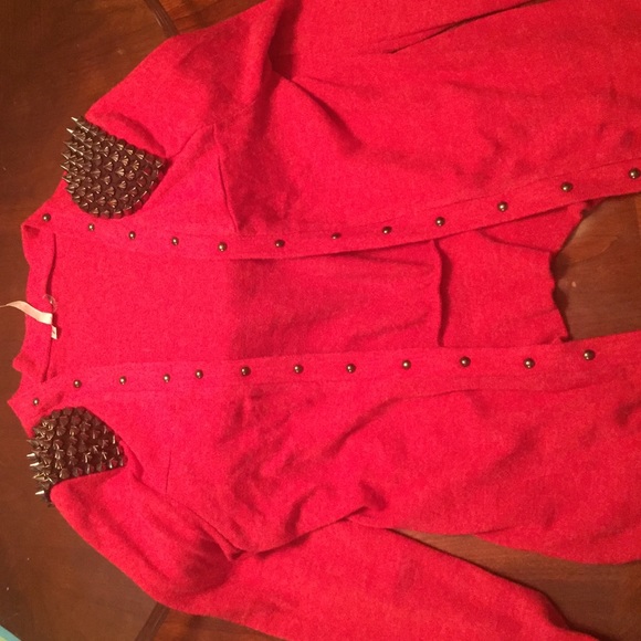 Red light sweater cardigan