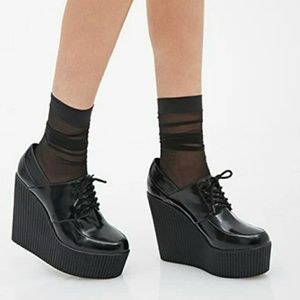Forever 21 Faux Leather Platform Creepers