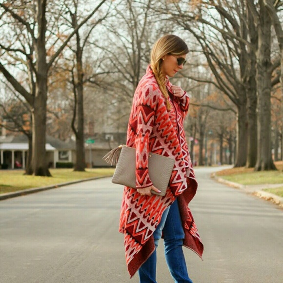Anthropologie long tribal pattern Cardigan