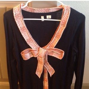 Anthropologie medium bow cardigan