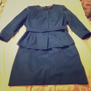 Anne Klein blue business outfit