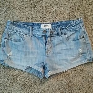 PINK denim shorts