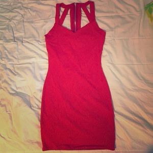 bebe | open strappy back dress