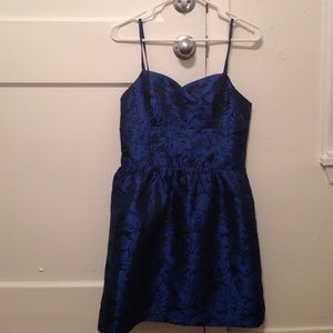 Blue and black dress