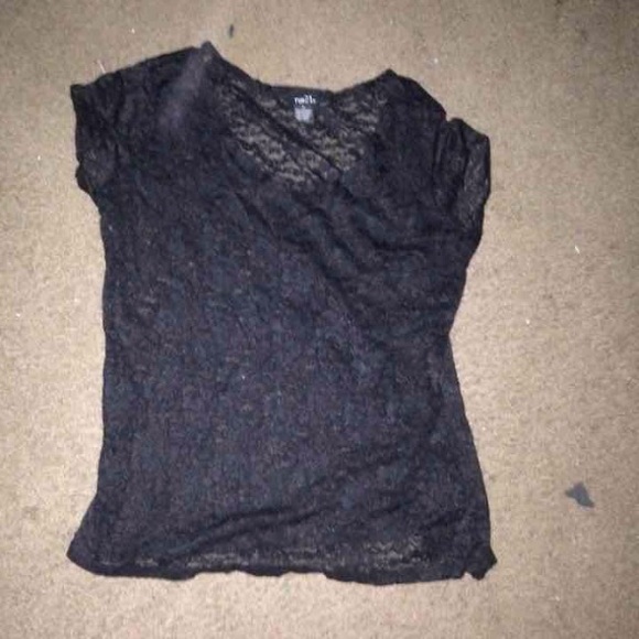 Rue 21 Black Lace Shirt
