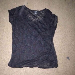 Rue 21 Black Lace Shirt