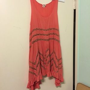 Free People voile and lace trapeze slip