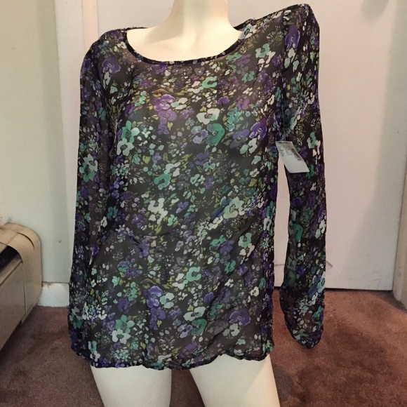 Floral open back top