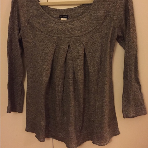 Silvery/gray long sleeved Searle top
