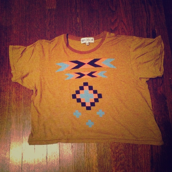 Wildfox Crop Top with Aztec Design