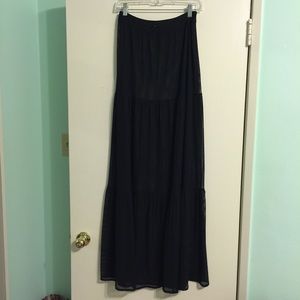 For Love and Lemons sheer, tiered maxi skirt