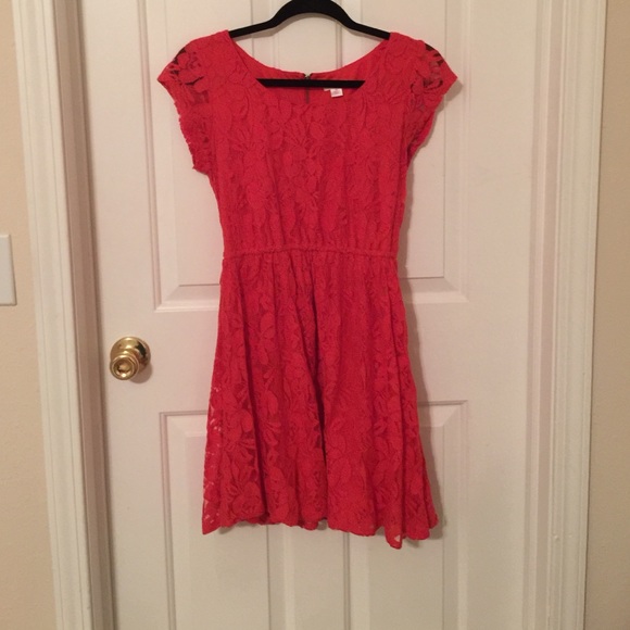 burnt orange lace dress