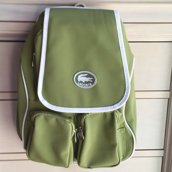 Lacoste small back pack in lovely light green