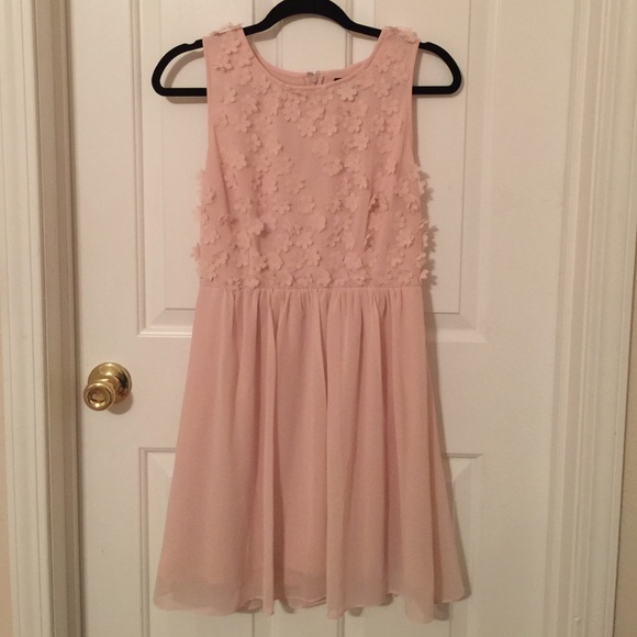 pink dress with flowers