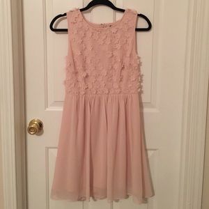 pink dress with flowers