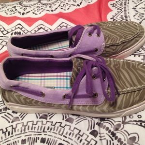 Purple Zebra Sperry Top-Sider