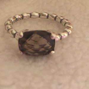 NWOT Pandora "Autumn Breeze" Silver Quartz Ring
