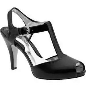Leather T-Strap heel