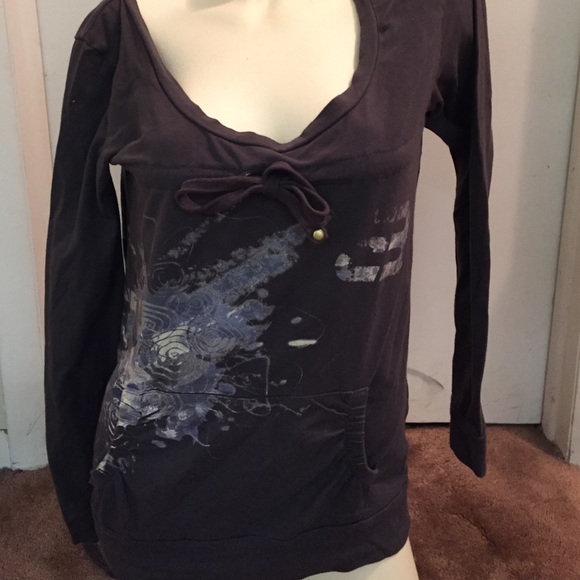 Grey long sleeve yoga sweatshirt