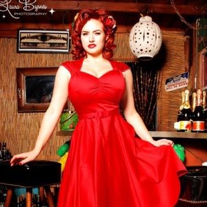 For @amandachav: Heidi Dress in Red Sateen