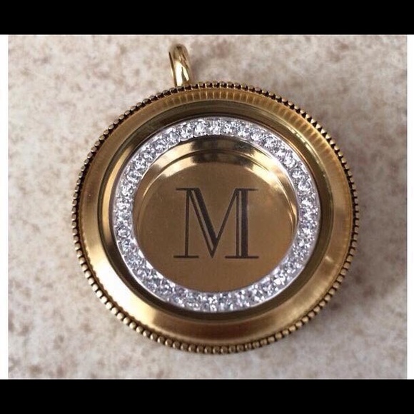 Origami locket with your initial plate inside