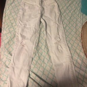 White Ripped Pants