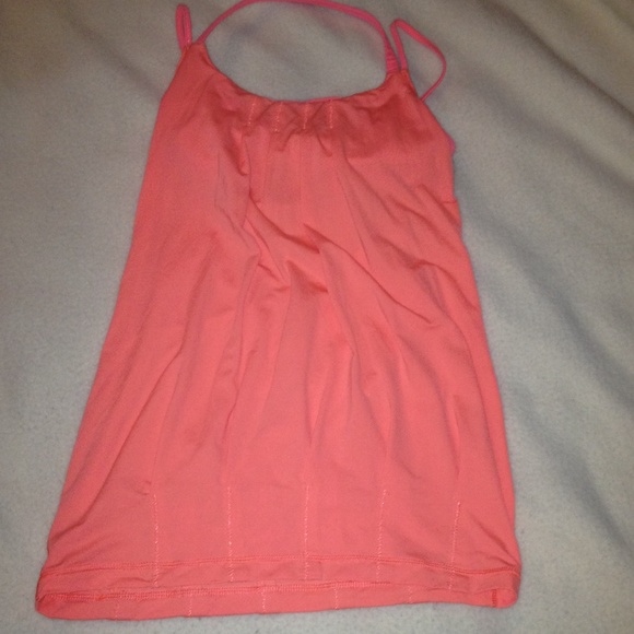 Lululemon flow and go tank! Size 6. Pop orange!!