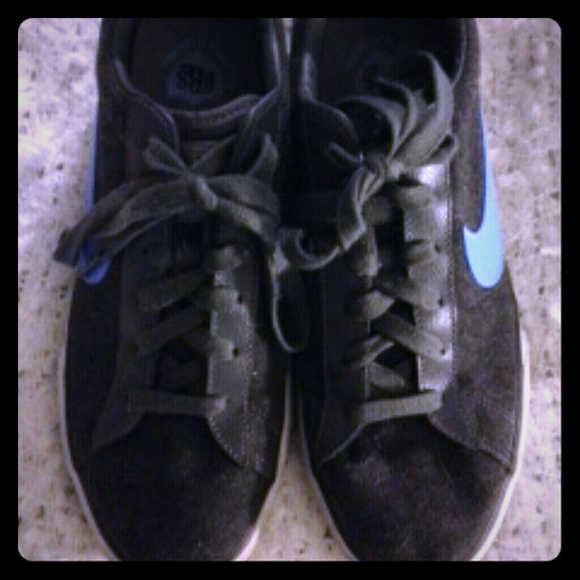 Suede Nike shoes - charcoal colored.