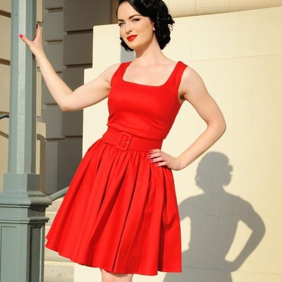 Lana Dress in Red from Pinup Girl