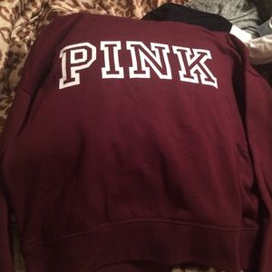 PINK sweatshirt.