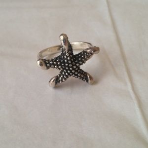 Starfish .925 Sterling Silver Ring Size 7